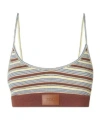 Fendi Striped Ribbed Top In Multi