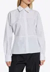 Fendi Striped Long-sleeved Shirt With Embroidered-logo