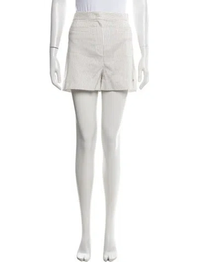 Pre-owned Fendi Striped Mini Shorts In Brown