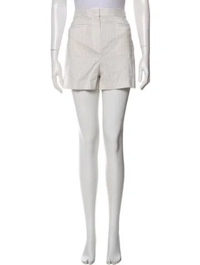Pre-owned Fendi Striped Mini Shorts In Neutral