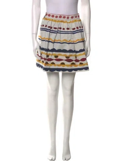 Pre-owned Fendi Striped Mini Skirt In Multi