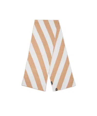 Fendi Striped Mohair-blend Scarf In Nude