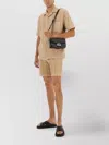Fendi Striped Pattern Belt Loops Shorts In Brown