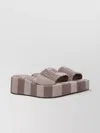 Fendi Sunshine Denim-effect Jacquard Flatform Slides In Grey