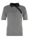 Fendi Polo In Misto Viscosa Stretch Ricamata  Uomo In Blue