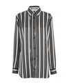 Fendi Camicia A Righe Bianca E Nera In Black