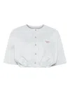Fendi Women's Striped Cotton And Silk Shirt In Blue