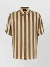 Fendi Beige Pequin Silk Shirt