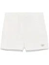 Fendi Striped Shorts In White