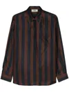 Fendi Striped Silk Shirt In Multi