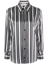 Fendi Camicia A Righe Bianca E Nera In Black