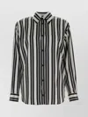 Fendi Camicia A Righe Bianca E Nera In Black