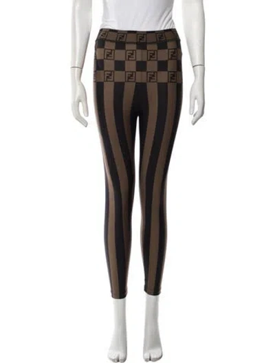 Pre-owned Fendi Striped Skinny Leg Pants W/ Tags In Black