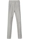 Fendi Tapered-leg Striped Trousers In Blue