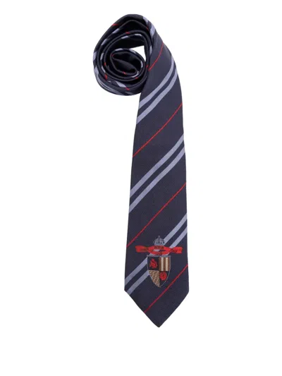Fendi Striped Tie In Blue