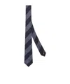 Fendi Striped Tie In Blue