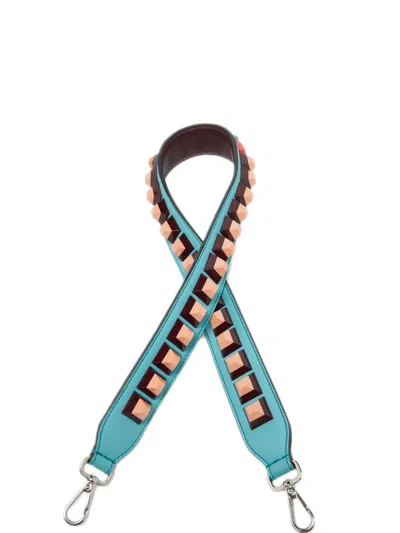 Pre-owned Fendi Stud-embellished Leather Bag Strap
