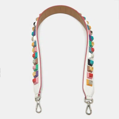 Pre-owned Fendi Studded Strap You Multicolor Leather Shoulder Bag Strap