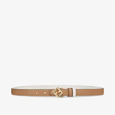 Fendi Stylish Camel Print Belt For Women's Ss24 Collection In Miecwhrice