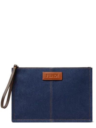 Fendi Stylish Mini Bag - 20.5 Cm X 30 Cm In Blue