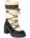Fendi Suede & Shearling Ski Boot In Black