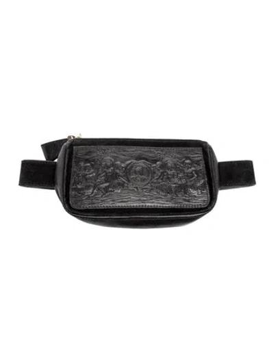 Pre-owned Fendi Suede Belt Bag Vintage In Black