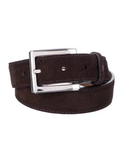 Pre-owned Fendi Suede Belt In Brown