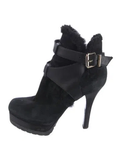 Pre-owned Fendi Suede Boots In Black