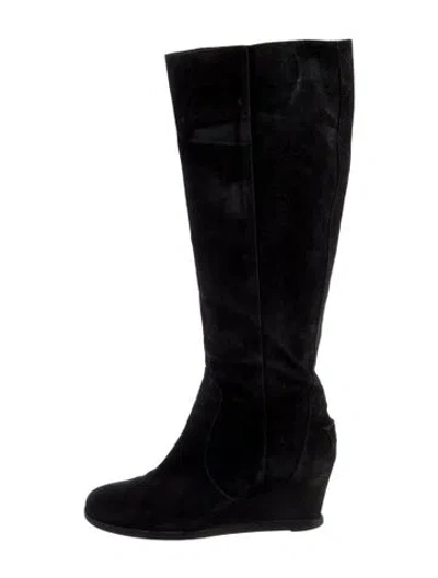 Pre-owned Fendi Suede Boots In Black