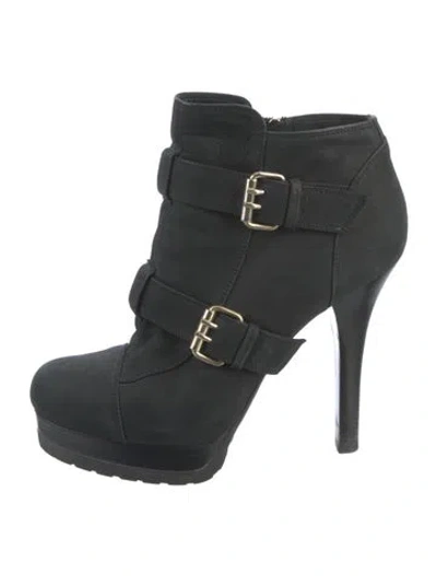 Pre-owned Fendi Suede Boots In Black