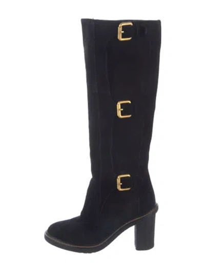 Pre-owned Fendi Suede Boots In Black