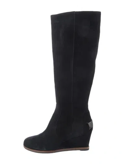 Pre-owned Fendi Suede Boots In Black