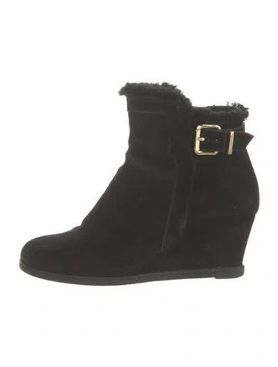 Pre-owned Fendi Suede Boots In Black