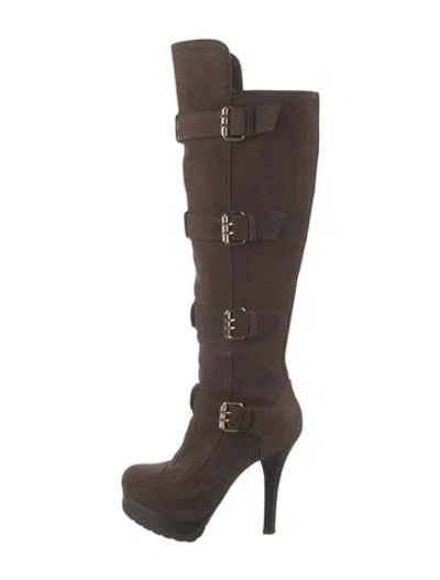 Pre-owned Fendi Suede Boots In Brown