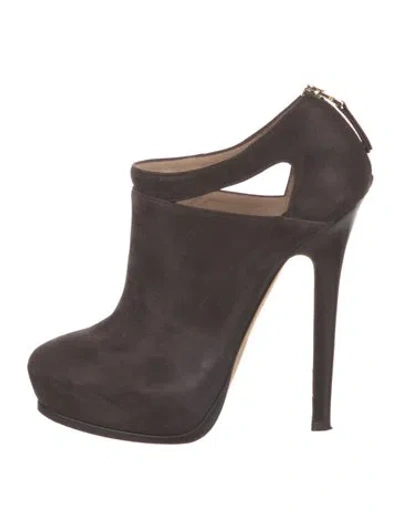 Pre-owned Fendi Suede Boots In Brown