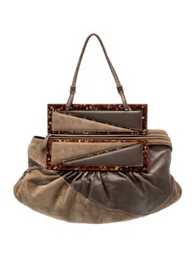 Pre-owned Fendi Suede Chef Vintage In Brown