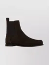Fendi Suede Chelsea Ankle Boots With Elastic Panels In Brown