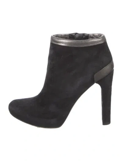 Pre-owned Fendi Suede Colorblock Pattern Boots In Black