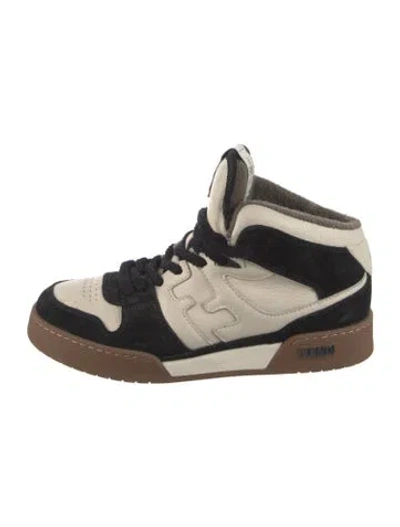 Pre-owned Fendi Suede Colorblock Pattern Wedge Sneakers In Multi