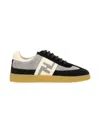 Fendi Suede-leather Logo Sneakers In Black