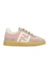 Fendi Suede Leather Trainers In Multi