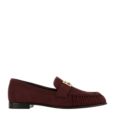 Fendi Suede Loafers In Brown