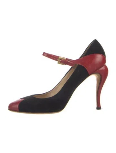 Pre-owned Fendi Suede Pumps In Black