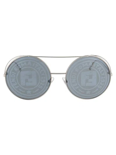 Fendi Run Away Oversized Sunglasses In 0ihmd Plld Grey