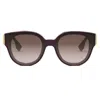 Fendi Eyewear Panthos Frame Sunglasses In Burgundy/bordeaux Sfumato