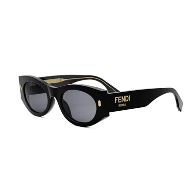 Fendi Sunglasses  Fe40125i 01v 52/21/145 In Black