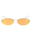 Fendi Eyewear Round Frame Sunglasses In Gold
