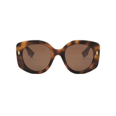Fendi Sunglasses In Havana/marrone