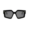 Fendi Roma Square Acetate Sunglasses In Nero/grigio