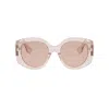 Fendi Sunglasses In Rosa Trasparente/rosa